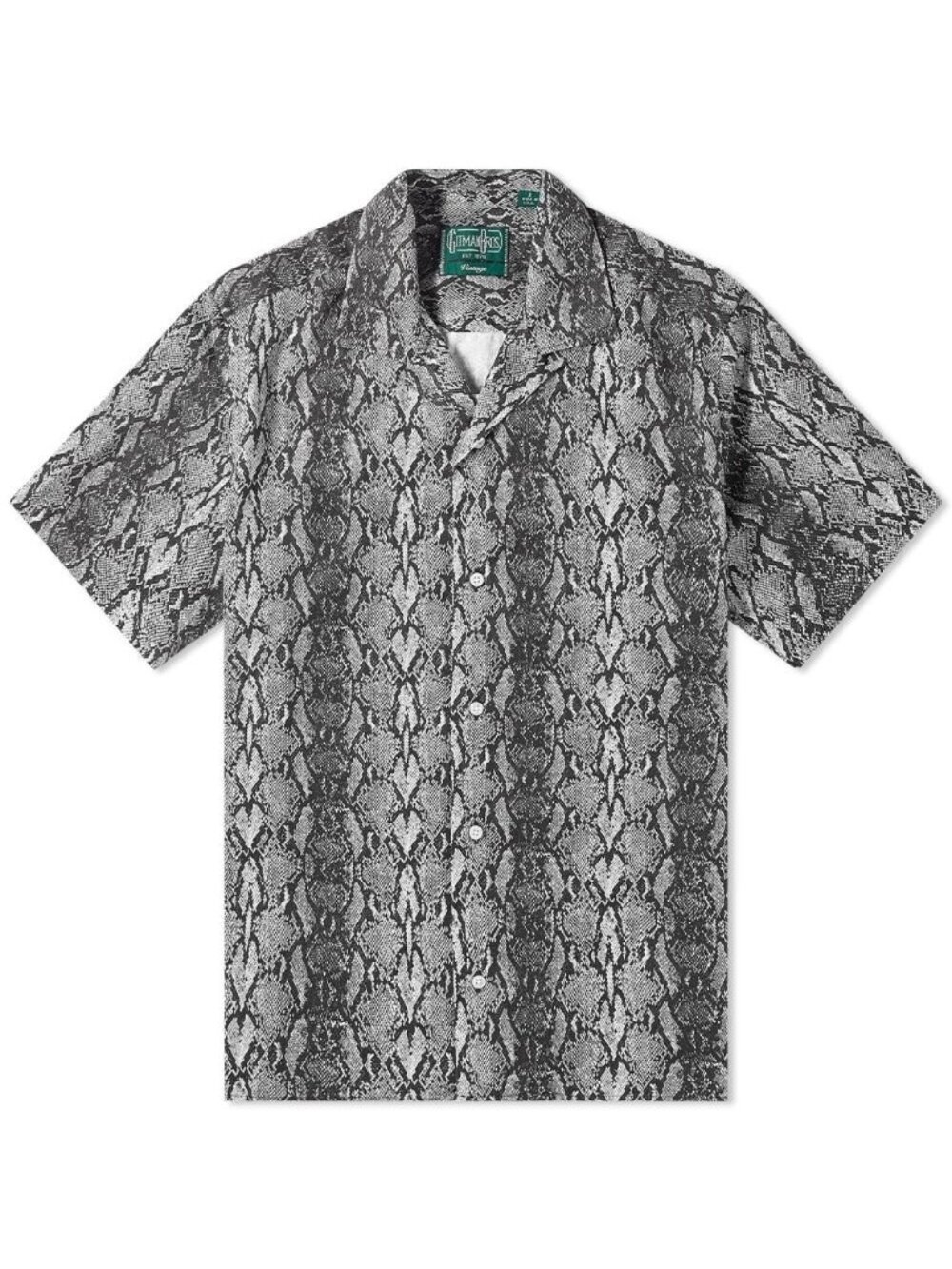 Gitman Bros. Vintage Camp Collar Snakeskin Short Sleeve Shirt Medium